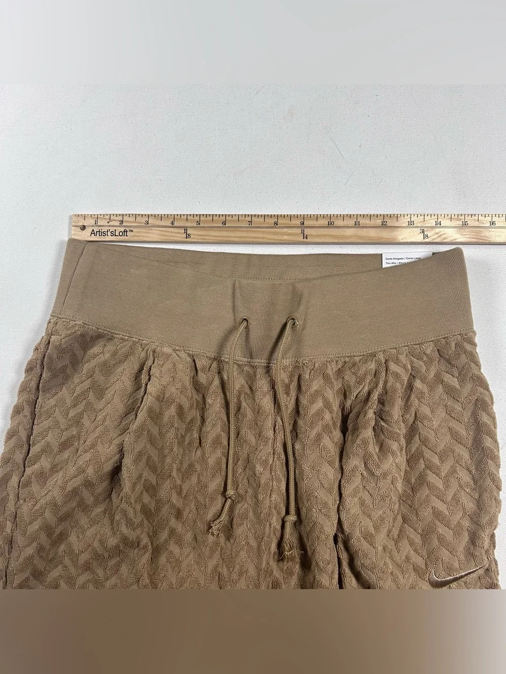 Nike Womens Medium Tan Everyday Modern High Rise Textured Joggers DR2178-258 NEW